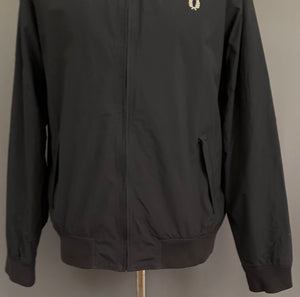 FRED PERRY BLACK COAT / JACKET - Mens Size XL - Extra Large