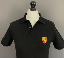 Load image into Gallery viewer, PORSCHE BLACK POLO SHIRT -  Mens Size Small - S
