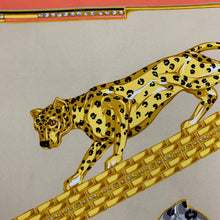 Load image into Gallery viewer, CARTIER 100% SILK SCARF - 86cm x 86cm - Leopard Theme - MUST DE CARTIER
