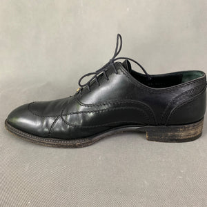 LOUIS VUITTON Mens Black Leather Derby Lace-Up Shoes - Size EU 41 - UK 7