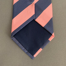 Load image into Gallery viewer, ERMENEGILDO ZEGNA TIE - 100% SILK - Pink &amp; Blue Striped Pattern - FR20509
