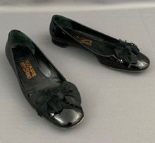 Load image into Gallery viewer, SALVATORE FERRAGAMO FLAT SHOES - Black Patent Leather - Size 9 C - UK 6.5 - EU 39.5

