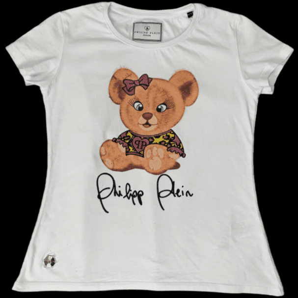 Philipp Plein Junior Teddy Bear Cotton T-Shirt - Pink