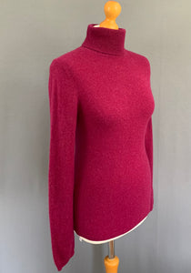 JOHN LEWIS 100% CASHMERE JUMPER - High Neck - Size UK 10 - S Small