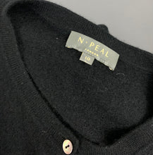 Load image into Gallery viewer, N.PEAL 100% CASHMERE CARDIGAN - Black - Women&#39;s Size UK 10
