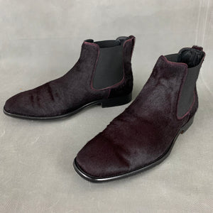 TOD'S Mens CALFHIDE Aubergine CHELSEA BOOTS - Size UK 7 - EU 41 TODS with Box