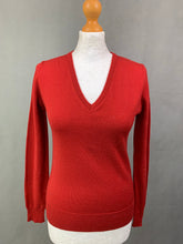 Load image into Gallery viewer, AQUASCUTUM Ladies Red 100% Wool JUMPER - Size Small S
