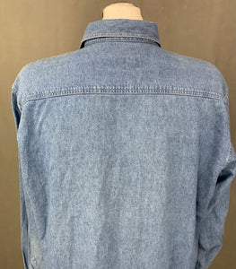 HUGO BOSS Mens Blue Denim SHIRT - Size L LARGE