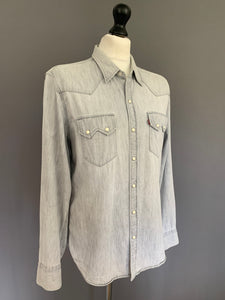 LEVI'S DENIM SHIRT - SLIM FIT - Mens Size LARGE L LEVIS LEVI STRAUSS &Co