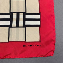 Load image into Gallery viewer, BURBERRY 100% SILK SCARF - 46cm x 46cm - Made in Italy
