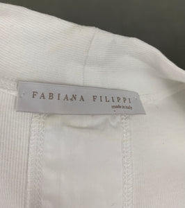 FABIANA FILIPPI White Cotton CARDIGAN Size IT 44 - UK 12 Medium M