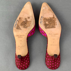 KATE SPADE Polka Dot Kitten Heel Mules / Shoes Size UK 3 - EU 37 - US 5.5