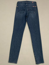Load image into Gallery viewer, 7 FOR ALL MANKIND THE SKINNY JEANS - Blue Denim - Size Waist 24&quot; Leg 29&quot; 7FAM
