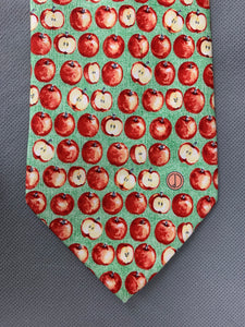 DUNHILL Mens 100% SILK Apple Pattern TIE - Made in Italy