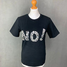 Load image into Gallery viewer, MO&amp;Co Ladies Black NO! T-SHIRT Size XS - TEE TSHIRT - MO &amp; Co
