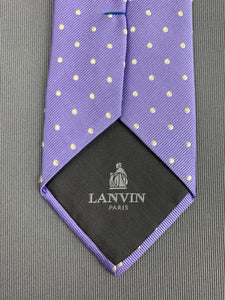 LANVIN Paris Mens Purple 100% Silk TIE - Made in France