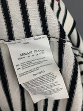 Load image into Gallery viewer, ARMANI STRIPED BUTTON SHOULDER DRESS - Women&#39;s Size Medium M
