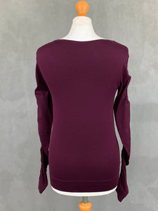 HUGO BOSS Women's Purple Long Sleeved Top - Size Small - S