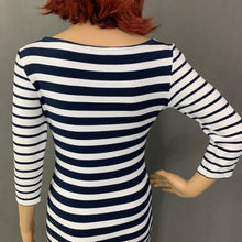 Load image into Gallery viewer, HENRI LLOYD Ladies 100% Cotton Striped Jersey DRESS Size XS - UK 8
