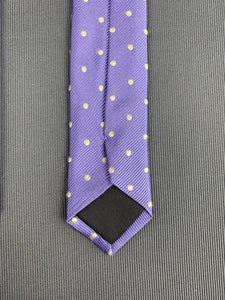 LANVIN Paris Mens Purple 100% Silk TIE - Made in France