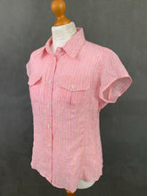 Load image into Gallery viewer, MAXMARA Weekend Pink Linen SHIRT Size L Large MAX MARA
