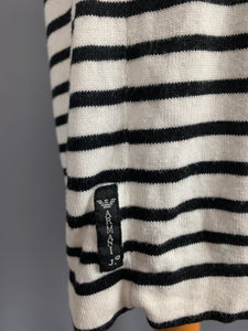 ARMANI STRIPED BUTTON SHOULDER DRESS - Women's Size Medium M