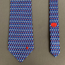Load image into Gallery viewer, DUNHILL 100% SILK TIE - Golf 9th &amp; 18th Hole Flag Pattern - Made in Italy
