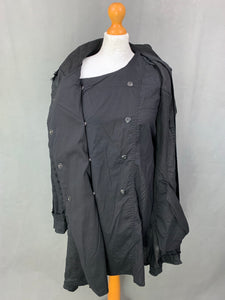 ALLSAINTS Ladies Black Linen HARLEQUIN COAT JACKET Size UK 12