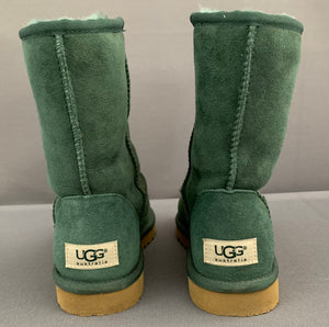 UGG AUSTRALIA CLASSIC SHORT II BOOTS - Green UGGS - Women's Size UK 3.5 - EU 36 - US 5