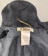Load image into Gallery viewer, CHLOÉ Ladies Noir Cotton Racer Jacket / Coat Size FR 36 - UK 8 - CHLOE
