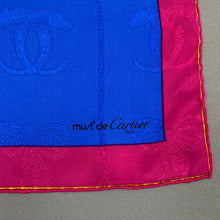 Load image into Gallery viewer, CARTIER 100% SILK SCARF - 86cm x 86cm - Made in Italy - MUST DE CARTIER
