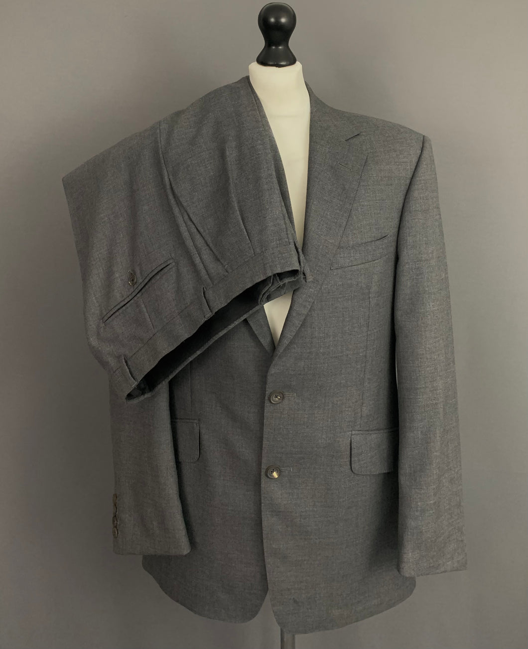 HACKETT SUIT - Grey 100% Virgin Wool - Size IT 50 - 40
