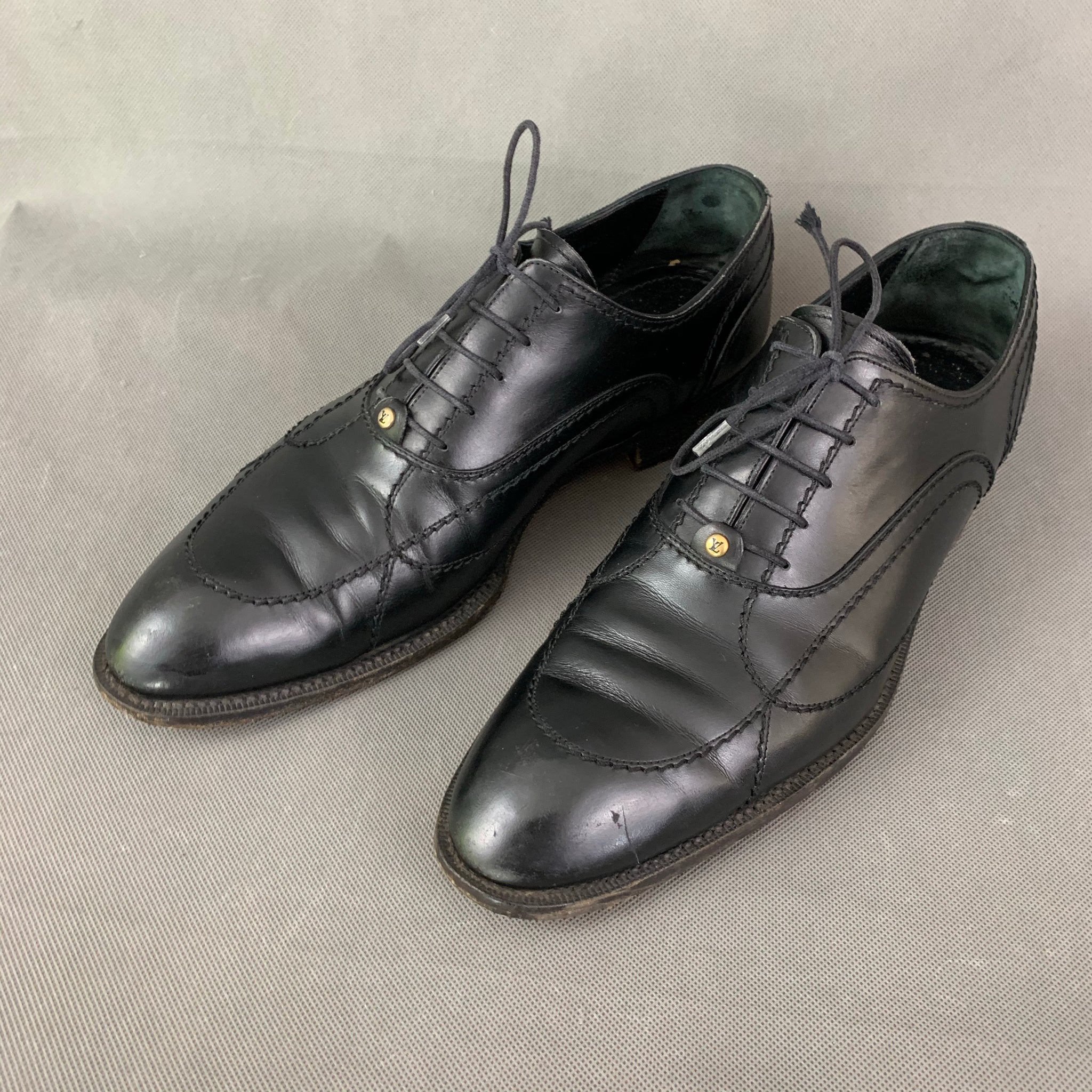 Louis Vuitton LV Baroque Derby Shoes Black Men US 11 UK 10 Euro 44