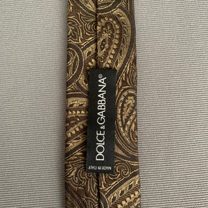 DOLCE&GABBANA PAISLEY TIE - 100% SILK - Made in Italy - DOLCE & GABBANA D&G