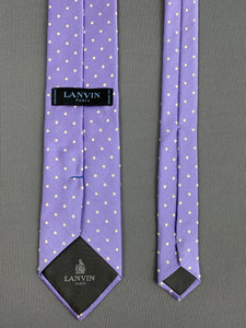 LANVIN Paris Mens Purple 100% Silk TIE - Made in France