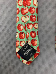 DUNHILL Mens 100% SILK Apple Pattern TIE - Made in Italy