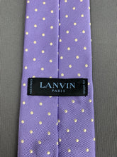 Load image into Gallery viewer, LANVIN Paris Mens Purple 100% Silk TIE - Made in France
