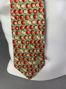 DUNHILL Mens 100% SILK Apple Pattern TIE - Made in Italy