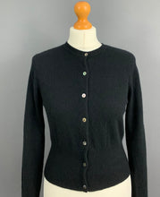 Load image into Gallery viewer, N.PEAL 100% CASHMERE CARDIGAN - Black - Women&#39;s Size UK 10
