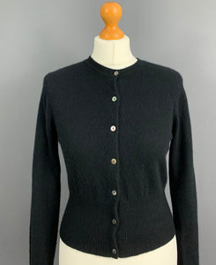 N.PEAL 100% CASHMERE CARDIGAN - Black - Women's Size UK 10