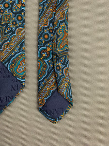 LANVIN Paris Mens 100% Silk TIE - Made in Italy - FR19714