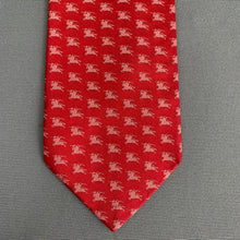 Load image into Gallery viewer, BURBERRY LONDON RED TIE - 100% Silk - Made in Italy - FR20602
