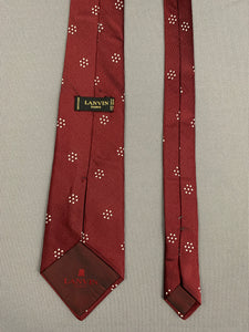 LANVIN Paris Mens 100% Silk TIE - Made in France - FR19428