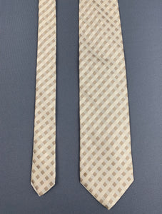 BOSS HUGO BOSS Mens Check Pattern 100% SILK TIE - Made in Italy