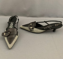 Load image into Gallery viewer, SALVATORE FERRAGAMO SLINGBACK MULES - Kitten Heels - Shoe Size 10 C - UK 7.5 - EU 40.5
