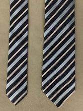 Load image into Gallery viewer, ARMANI COLLEZIONI Mens Blue Striped 100% Silk TIE - Made in Italy
