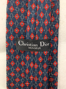 CHRISTIAN DIOR Monsieur Mens 100% Silk Patterned TIE - Made in England