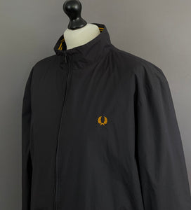 FRED PERRY COAT / Black Jacket - Mens Size Extra Large / XL