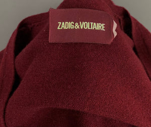 ZADIG & VOLATIRE BOSCO Cashmere Blend CARDIGAN Size Small S and ZADIG&VOLATIRE