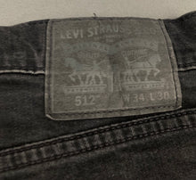 Load image into Gallery viewer, LEVI&#39;S 512 JEANS - Slim Fit Grey Denim - Size Waist 34&quot; - Leg 28&quot; - LEVIS LEVI STRAUSS &amp; Co
